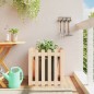 vidaXL Jardinera con diseño de valla madera maciza de pino 60x60x60 cm vidaXL Jardinera con diseño de valla madera maciza de pino 60x60x60 cm