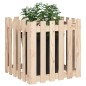 vidaXL Jardinera con diseño de valla madera maciza de pino 60x60x60 cm vidaXL Jardinera con diseño de valla madera maciza de pino 60x60x60 cm