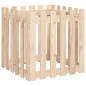vidaXL Jardinera con diseño de valla madera maciza de pino 60x60x60 cm vidaXL Jardinera con diseño de valla madera maciza de pino 60x60x60 cm