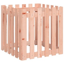 vidaXL Jardinera con diseño de valla madera maciza Douglas 60x60x60 cm