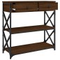 vidaXL Mesa consola madera de ingeniería marrón roble 75x28x75 cm vidaXL Mesa consola madera de ingeniería marrón roble 75x28x75 cm