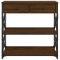 vidaXL Mesa consola madera de ingeniería marrón roble 75x28x75 cm vidaXL Mesa consola madera de ingeniería marrón roble 75x28x75 cm