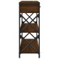 vidaXL Mesa consola madera de ingeniería marrón roble 75x28x75 cm vidaXL Mesa consola madera de ingeniería marrón roble 75x28x75 cm
