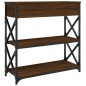 vidaXL Mesa consola madera de ingeniería marrón roble 75x28x75 cm vidaXL Mesa consola madera de ingeniería marrón roble 75x28x75 cm