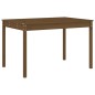 vidaXL Set de comedor de jardín 5 pzas madera maciza pino marrón miel vidaXL Set de comedor de jardín 5 pzas madera maciza pino marrón miel