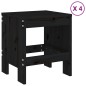vidaXL Juego de comedor de jardín 5 piezas madera maciza pino negro