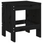 vidaXL Juego de comedor de jardín 5 piezas madera maciza pino negro