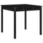 vidaXL Juego de comedor de jardín 5 piezas madera maciza pino negro