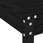 vidaXL Juego de comedor de jardín 5 piezas madera maciza pino negro