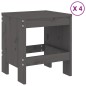vidaXL Juego de comedor de jardín 5 piezas madera maciza pino gris