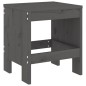 vidaXL Juego de comedor de jardín 5 piezas madera maciza pino gris
