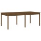 vidaXL Set de comedor de jardín 17 pzas madera maciza pino marrón miel