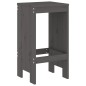 vidaXL Set de mesa y taburetes altos jardín 7 piezas madera pino gris