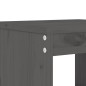 vidaXL Set de mesa y taburetes altos jardín 7 piezas madera pino gris