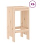 vidaXL Set de mesa y taburetes altos jardín 7 pzas madera maciza pino vidaXL Set de mesa y taburetes altos jardín 7 pzas madera maciza pino