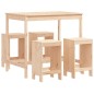 vidaXL Set de mesa y taburetes altos jardín 5 pzas madera maciza pino vidaXL Set de mesa y taburetes altos jardín 5 pzas madera maciza pino
