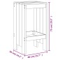 vidaXL Set de mesa y taburetes altos jardín 5 pzas madera maciza pino vidaXL Set de mesa y taburetes altos jardín 5 pzas madera maciza pino
