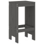 vidaXL Set de mesa y taburetes altos jardín 5 piezas madera pino gris vidaXL Set de mesa y taburetes altos jardín 5 piezas madera pino gris