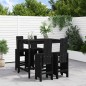 vidaXL Set de mesa y taburetes altos jardín 5 piezas madera pino negro vidaXL Set de mesa y taburetes altos jardín 5 piezas madera pino negro