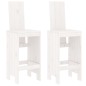 vidaXL Set de mesa y taburetes altos jardín 3 pzas madera pino blanco vidaXL Set de mesa y taburetes altos jardín 3 pzas madera pino blanco