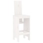 vidaXL Set de mesa y taburetes altos jardín 3 pzas madera pino blanco vidaXL Set de mesa y taburetes altos jardín 3 pzas madera pino blanco