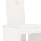 vidaXL Set de mesa y taburetes altos jardín 3 pzas madera pino blanco vidaXL Set de mesa y taburetes altos jardín 3 pzas madera pino blanco