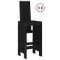 vidaXL Mesa y taburetes altos jardín 9 pzas madera maciza pino negro vidaXL Mesa y taburetes altos jardín 9 pzas madera maciza pino negro