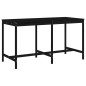 vidaXL Mesa y taburetes altos jardín 9 pzas madera maciza pino negro vidaXL Mesa y taburetes altos jardín 9 pzas madera maciza pino negro