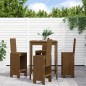 vidaXL Mesa y taburetes altos de jardín 5 pzas madera pino marrón miel vidaXL Mesa y taburetes altos de jardín 5 pzas madera pino marrón miel