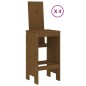 vidaXL Mesa y taburetes altos de jardín 5 pzas madera pino marrón miel vidaXL Mesa y taburetes altos de jardín 5 pzas madera pino marrón miel