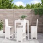 vidaXL Set de mesa y taburetes altos jardín 5 pzas madera pino blanco vidaXL Set de mesa y taburetes altos jardín 5 pzas madera pino blanco