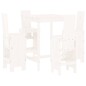 vidaXL Set de mesa y taburetes altos jardín 5 pzas madera pino blanco vidaXL Set de mesa y taburetes altos jardín 5 pzas madera pino blanco