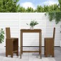 vidaXL Mesa y taburetes altos de jardín 3 pzas madera pino marrón miel vidaXL Mesa y taburetes altos de jardín 3 pzas madera pino marrón miel