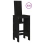 vidaXL Set de mesa y taburetes altos jardín 7 piezas madera pino negro vidaXL Set de mesa y taburetes altos jardín 7 piezas madera pino negro
