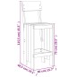 vidaXL Set de mesa y taburetes altos 3 piezas madera maciza de pino vidaXL Set de mesa y taburetes altos 3 piezas madera maciza de pino