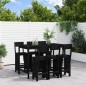 vidaXL Set de mesa y taburetes altos jardín 7 piezas madera pino negro vidaXL Set de mesa y taburetes altos jardín 7 piezas madera pino negro