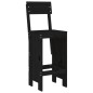 vidaXL Set de mesa y taburetes altos jardín 7 piezas madera pino negro vidaXL Set de mesa y taburetes altos jardín 7 piezas madera pino negro