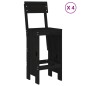 vidaXL Set de mesa y taburetes altos jardín 5 piezas madera pino negro vidaXL Set de mesa y taburetes altos jardín 5 piezas madera pino negro