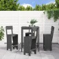 vidaXL Set de mesa y taburetes altos jardín 5 piezas madera pino gris vidaXL Set de mesa y taburetes altos jardín 5 piezas madera pino gris