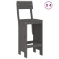 vidaXL Set de mesa y taburetes altos jardín 5 piezas madera pino gris vidaXL Set de mesa y taburetes altos jardín 5 piezas madera pino gris