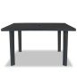 vidaXL Mesa de jardín de plástico gris antracita 126x76x72 cm vidaXL Mesa de jardín de plástico gris antracita 126x76x72 cm