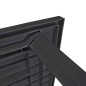 vidaXL Mesa de jardín de plástico gris antracita 126x76x72 cm vidaXL Mesa de jardín de plástico gris antracita 126x76x72 cm
