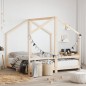 vidaXL Estructura de cama de niños madera maciza de pino 2x(80x160) cm