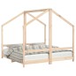 vidaXL Estructura de cama de niños madera maciza de pino 2x(80x160) cm