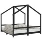 vidaXL Estructura de cama para niños madera de pino negro 80x160 cm vidaXL Estructura de cama para niños madera de pino negro 80x160 cm