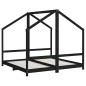 vidaXL Estructura de cama para niños madera de pino negro 80x160 cm vidaXL Estructura de cama para niños madera de pino negro 80x160 cm