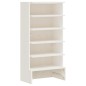 vidaXL Mueble zapatero de madera maciza de pino blanco 52x30x104 cm vidaXL Mueble zapatero de madera maciza de pino blanco 52x30x104 cm