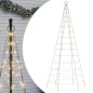 vidaXL Árbol de Navidad en asta de bandera 200 LED blanco cálido 180cm