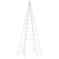 vidaXL Árbol de Navidad en asta de bandera 200 LED blanco cálido 180cm