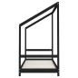 vidaXL Estructura de cama para niños madera pino negro 2x(80x200) cm vidaXL Estructura de cama para niños madera pino negro 2x(80x200) cm